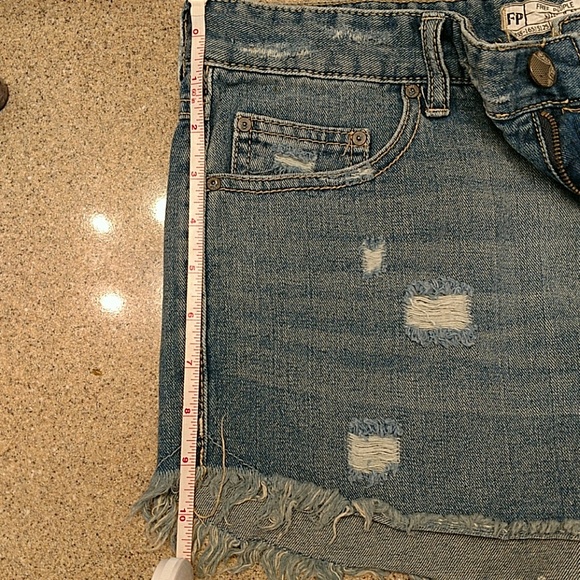 Free People shorts, raw edge, distressed - Picture 2 of 7